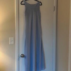 Vintage Light Blue Alyne Paige Scoop Neck Gown with V back in Size 11/12